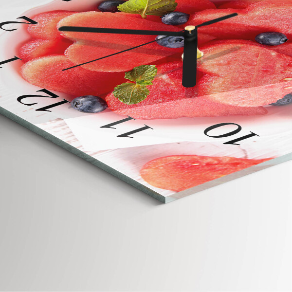Square wall clock Watermelon Heart