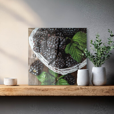 Square wall clock Blackberries