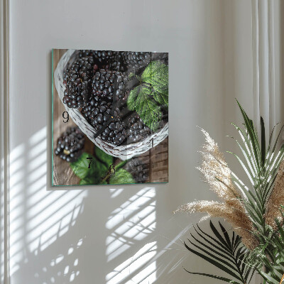 Square wall clock Blackberries