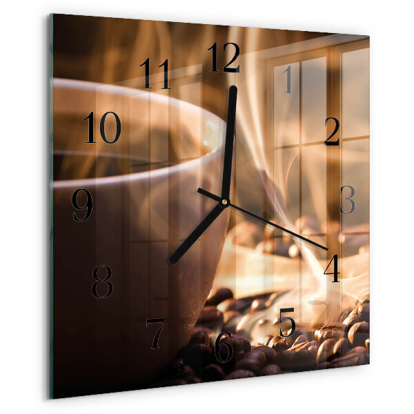 Square wall clock Coffee