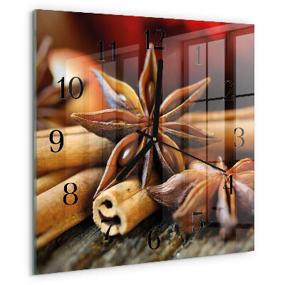 Square wall clock Anise Cinnamon