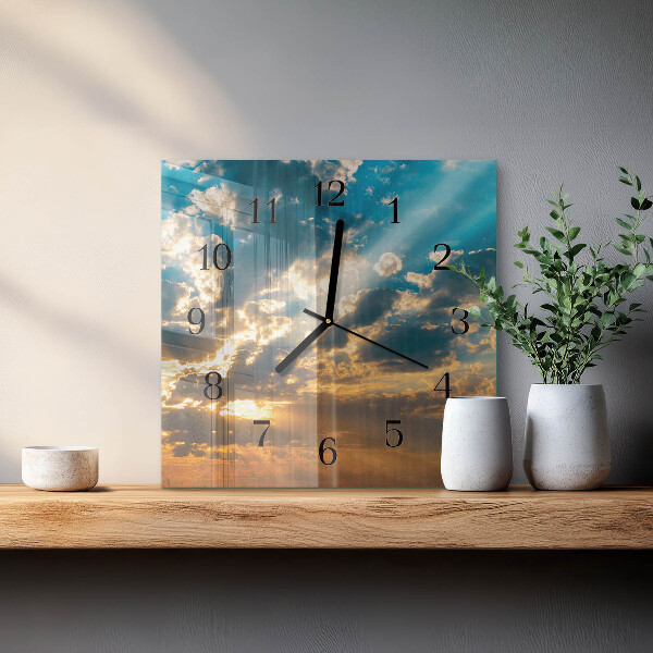 Square wall clock Sky