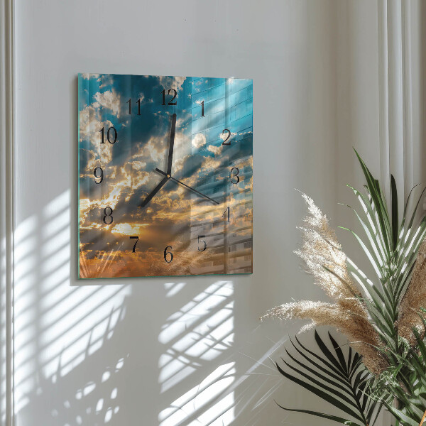 Square wall clock Sky