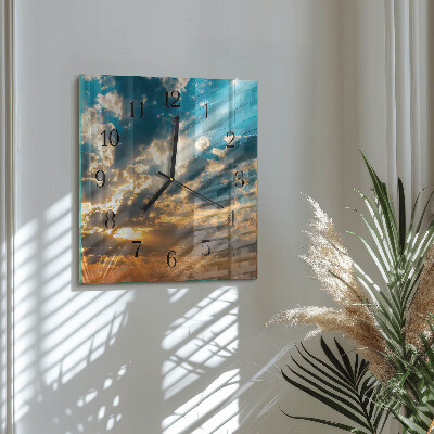 Square wall clock Sky