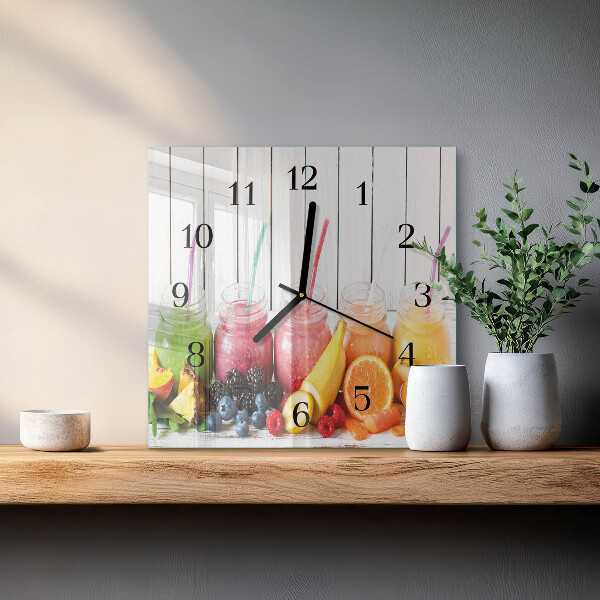 Square wall clock Smoothie