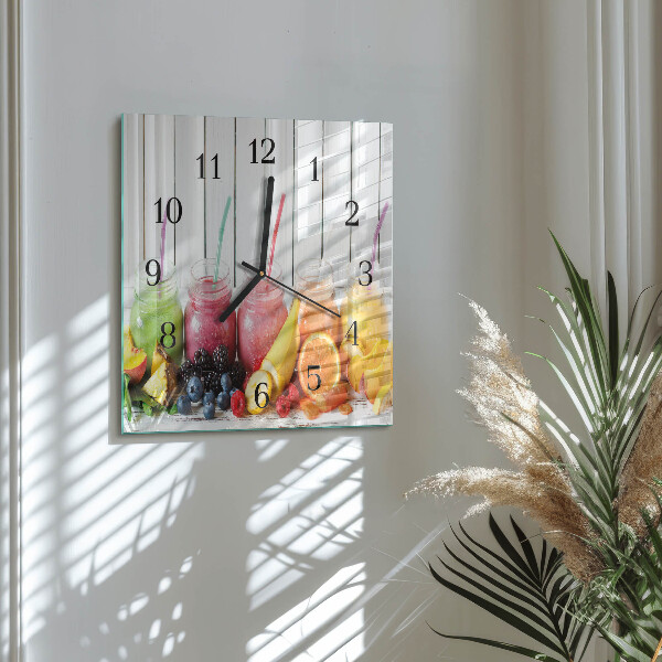 Square wall clock Smoothie