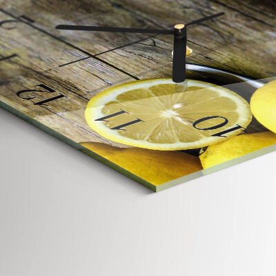 Square wall clock Juicy lemons