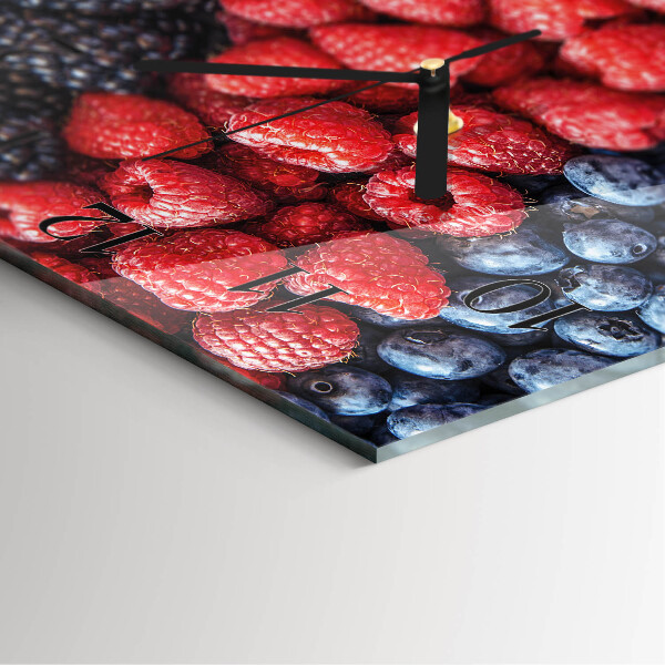 Square wall clock Berries