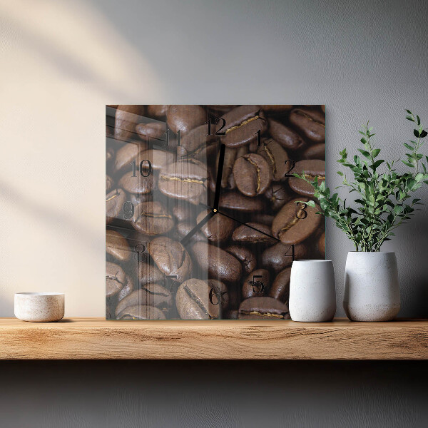 Square wall clock Coffee