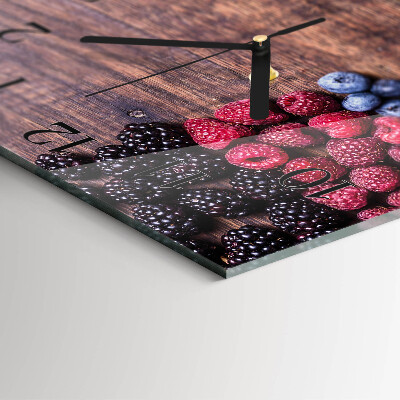 Square wall clock Forest fruits
