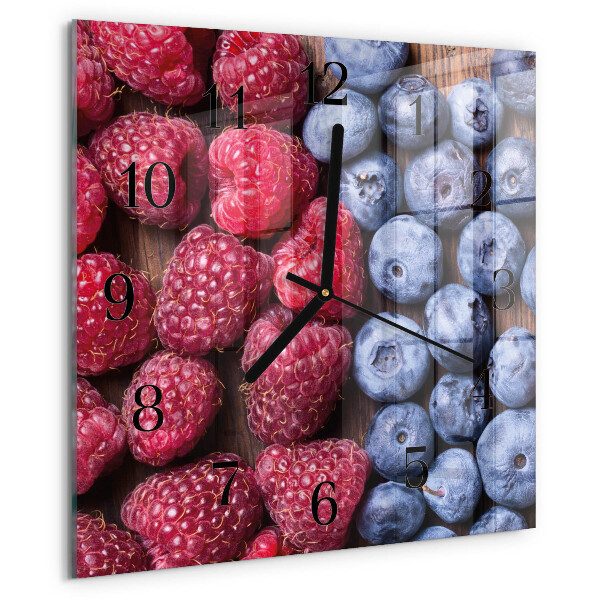 Square wall clock Forest fruits