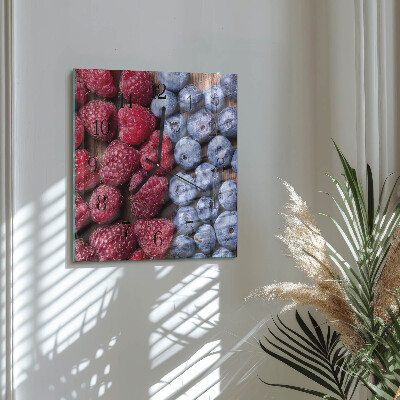 Square wall clock Forest fruits