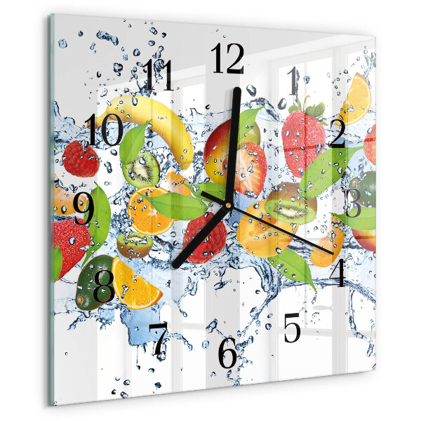 Square wall clock Fruit Water