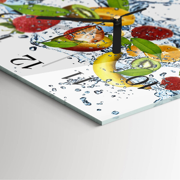 Square wall clock Fruit Water