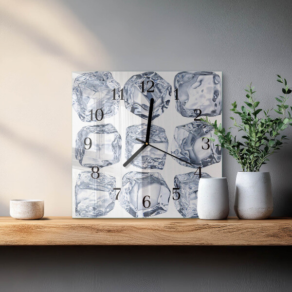 Square wall clock Ice