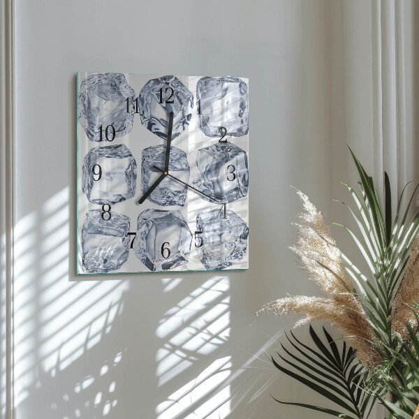 Square wall clock Ice