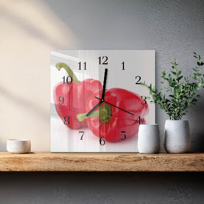 Square wall clock Pepper
