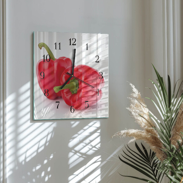 Square wall clock Pepper