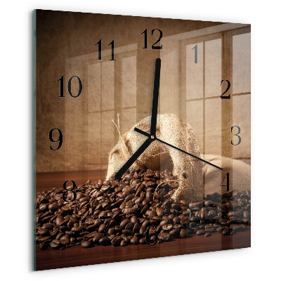 Square wall clock Coffee