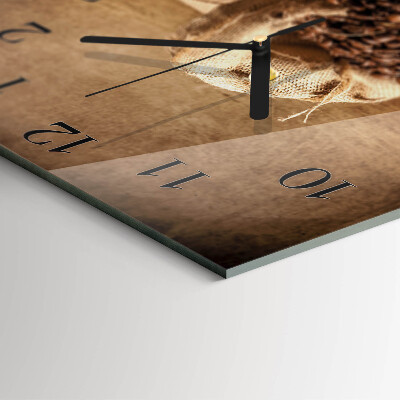 Square wall clock Coffee