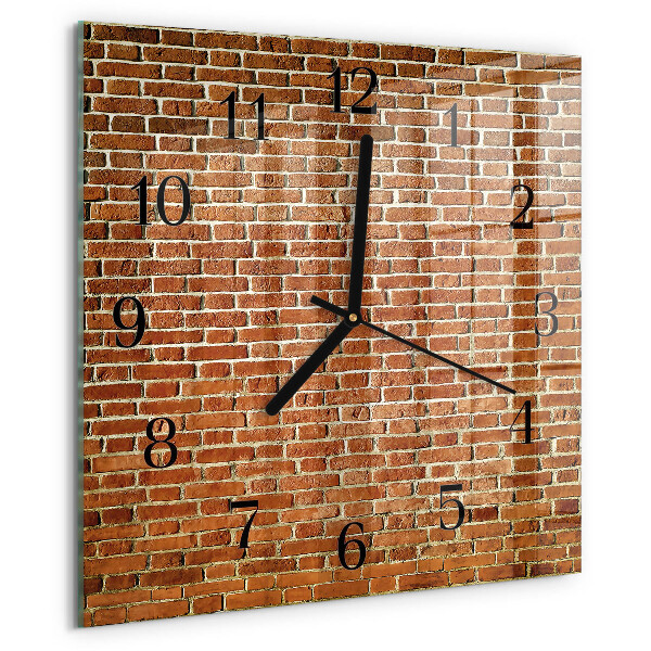 Square wall clock Brick