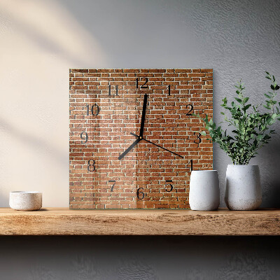 Square wall clock Brick