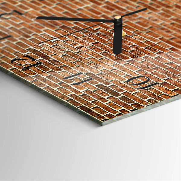 Square wall clock Brick