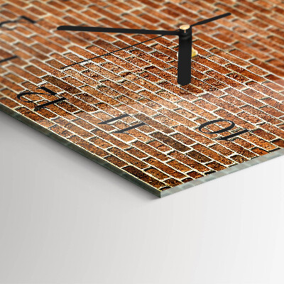 Square wall clock Brick