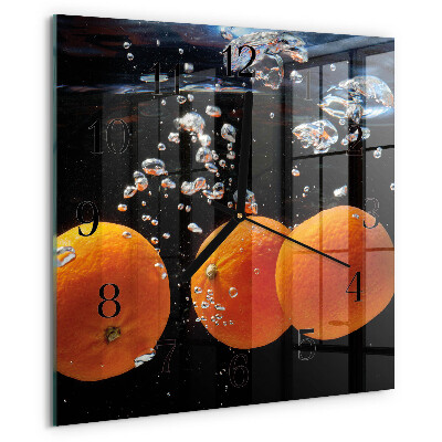 Square wall clock Oranges