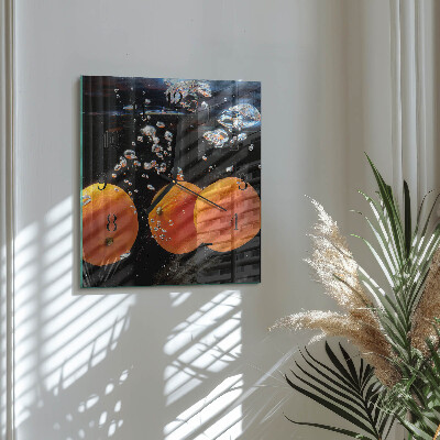 Square wall clock Oranges
