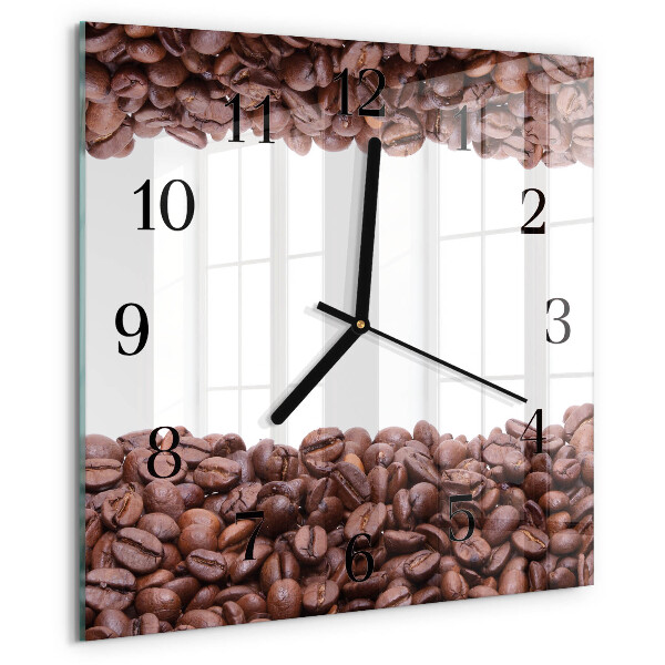 Square wall clock Coffee Beans