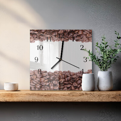 Square wall clock Coffee Beans