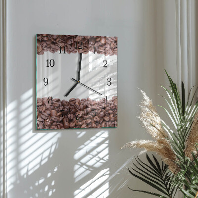 Square wall clock Coffee Beans