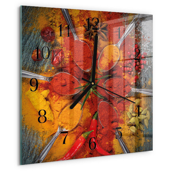 Square wall clock Spices