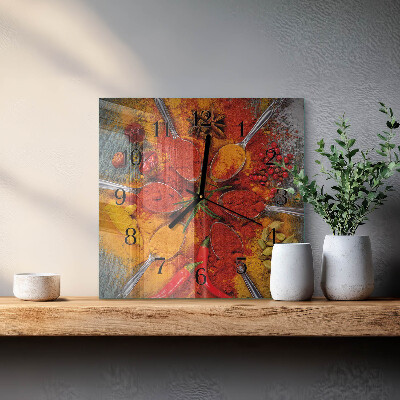 Square wall clock Spices