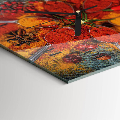 Square wall clock Spices