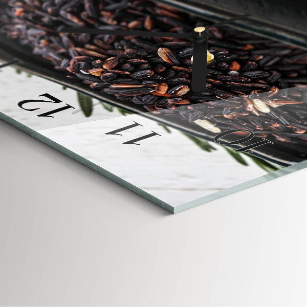 Square wall clock Black rice