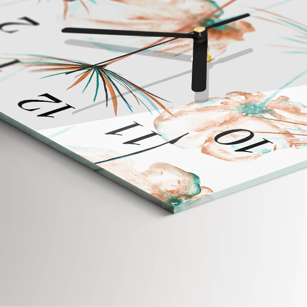 Square wall clock Dandelions
