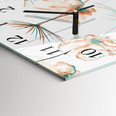 Square wall clock Dandelions