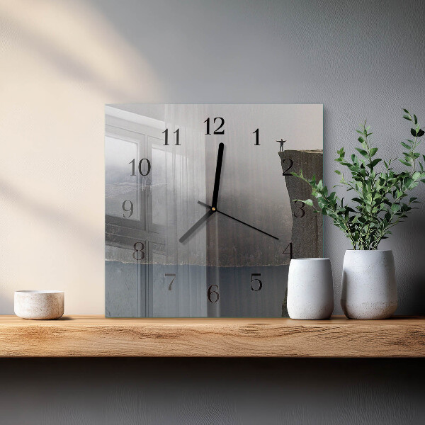 Square wall clock Abyss