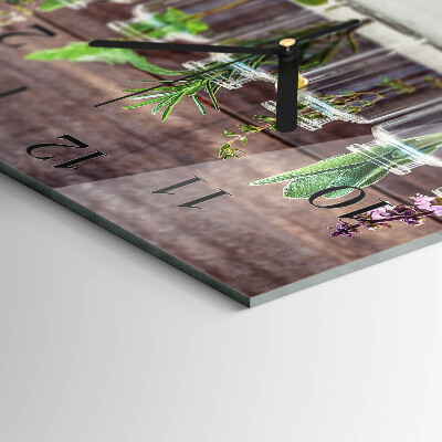 Square wall clock Herbs