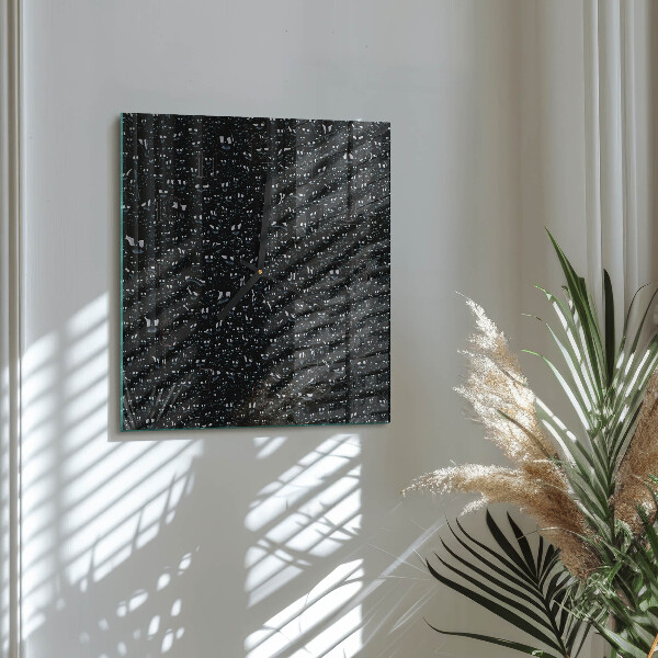Square wall clock Drops of Water