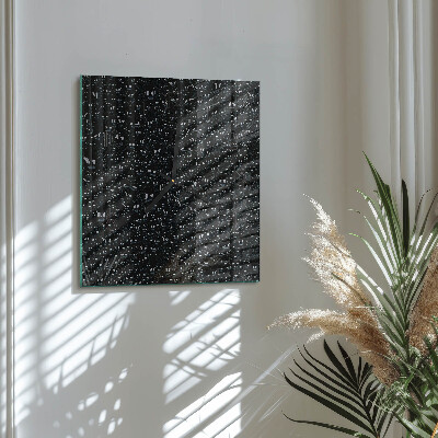 Square wall clock Drops of Water