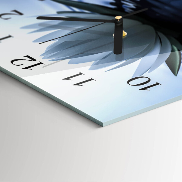 Square wall clock Water lily