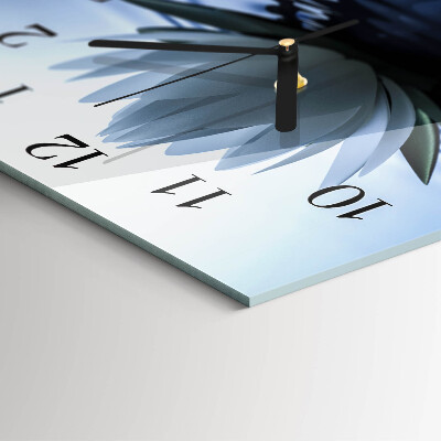 Square wall clock Water lily