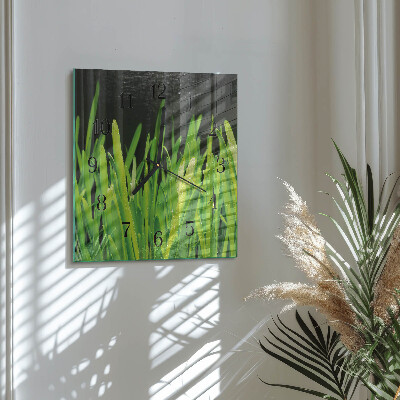 Square wall clock Grass