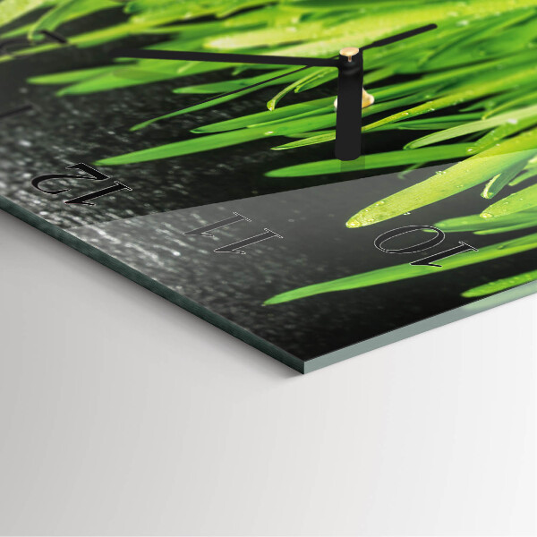 Square wall clock Grass