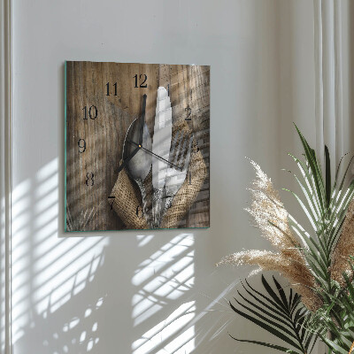 Square wall clock Cutlery