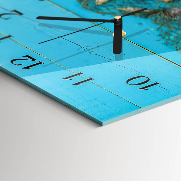 Square wall clock Sea treasures