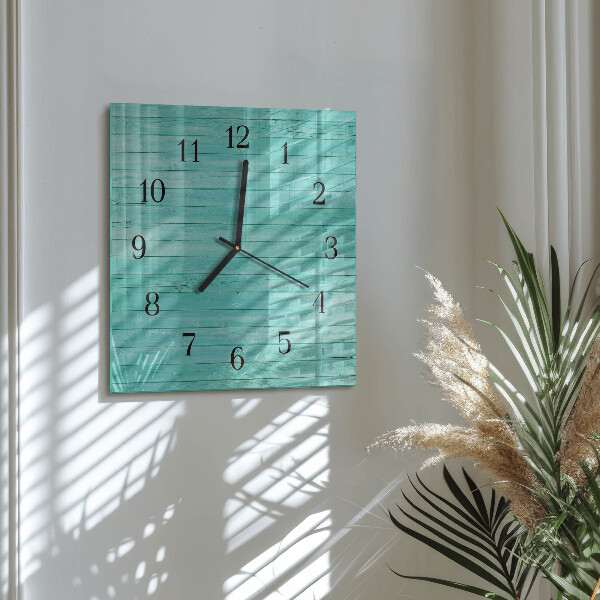 Square wall clock Green boards